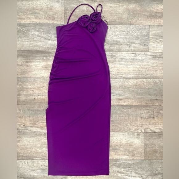 MANGO Blogger Fave Asymmetric Midi Dress 💜✨ NWT - Picture 15 of 16